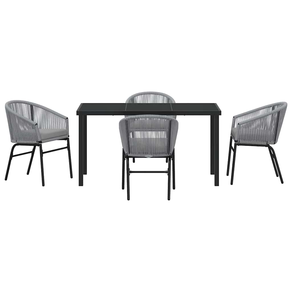 Σέτ φαγητού για κήπο 5 pcs Ανθρακί Χάλυβας με επίστρωση πούδρας - Pakobazaar