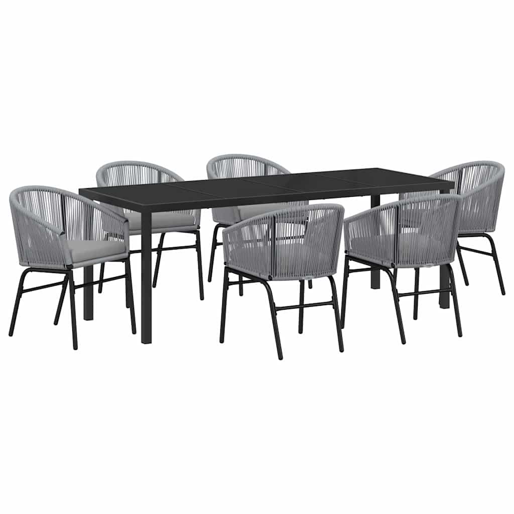 Σέτ φαγητού για κήπο 7 pcs Ανθρακί Χάλυβας με επίστρωση πούδρας - Pakobazaar