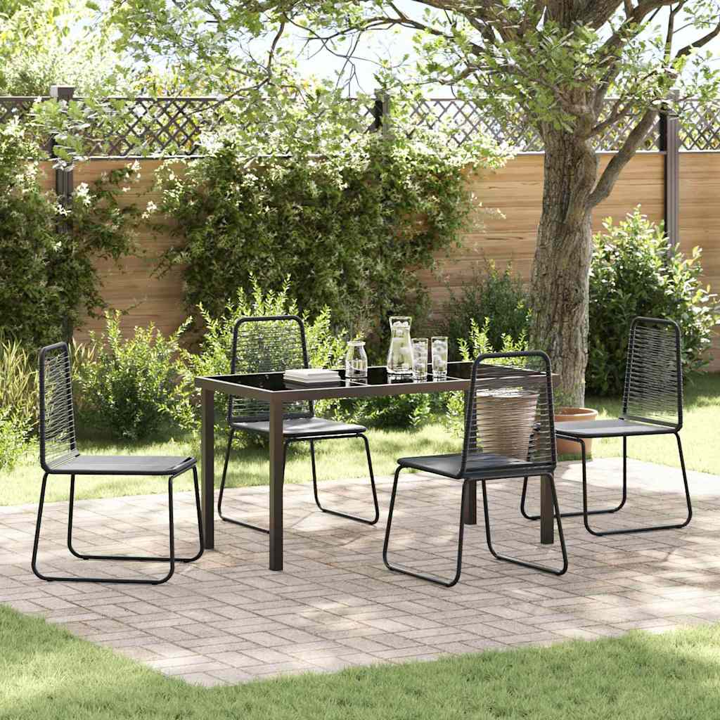 Σέτ φαγητού για κήπο 5 pcs Μαύρο Χάλυβας με επίστρωση πούδρας - Pakobazaar