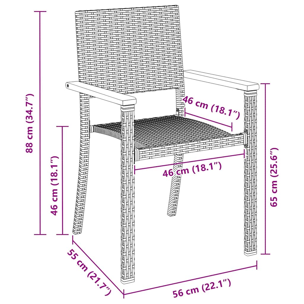 Σέτ φαγητού για κήπο 5 pcs Μαύρο Χάλυβας με επίστρωση πούδρας - Pakobazaar