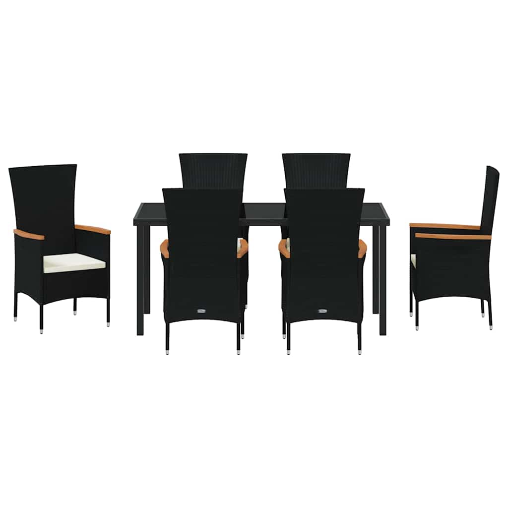 Σέτ φαγητού για κήπο 7 pcs Μαύρο Χάλυβας με επίστρωση πούδρας - Pakobazaar