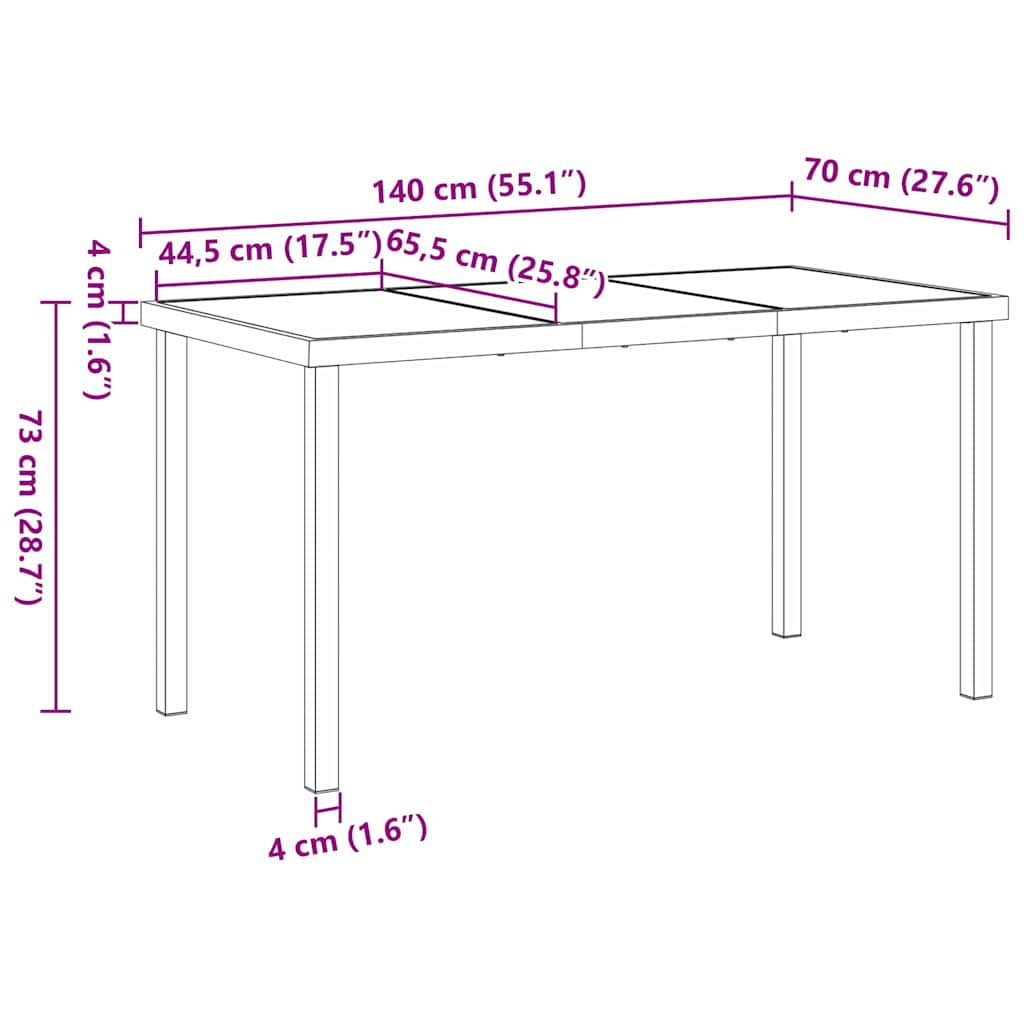 Σέτ φαγητού για κήπο με μαξιλάρι 5 pcs Καφέ συνθετικό ρατάν - Pakobazaar