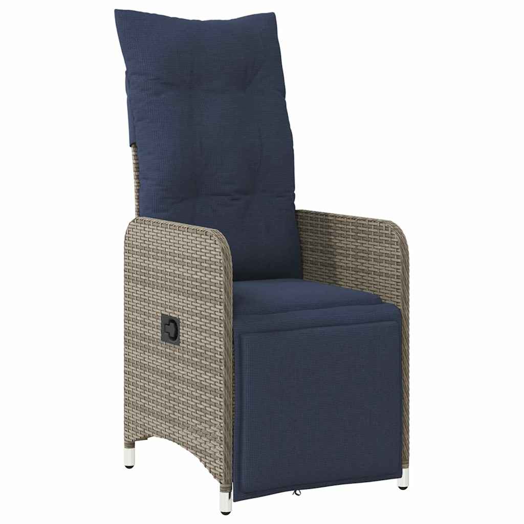 Σετ τραπεζιού και καρέκλας με μαξιλάρι 7 pcs Γκρι Ράτα PE - Pakobazaar