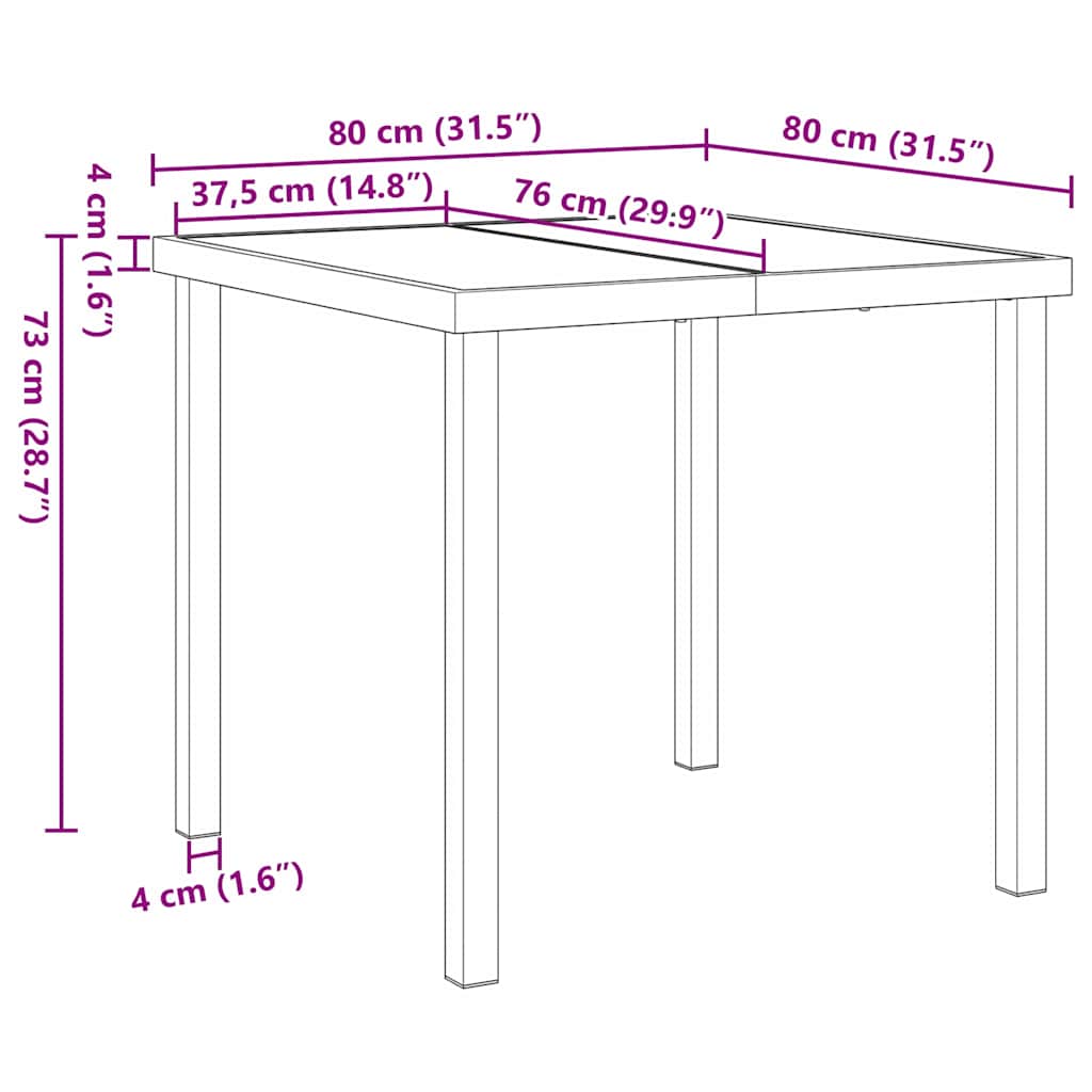 Σέτ φαγητού για κήπο με μαξιλάρι 5 pcs Μαύρο συνθετικό ρατάν - Pakobazaar