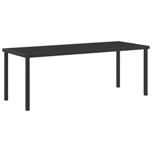 Σέτ φαγητού για κήπο με μαξιλάρι 7 pcs Μαύρο συνθετικό ρατάν - Pakobazaar