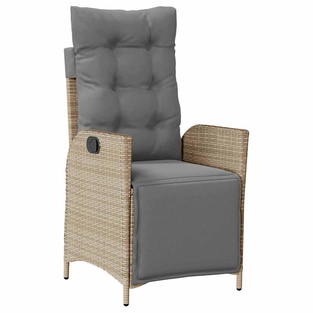 Σέτ φαγητού για κήπο με μαξιλάρι 5 pcs Μπεζ συνθετικό ρατάν - Pakobazaar