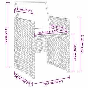 Σέτ φαγητού για κήπο 5 pcs Μπεζ συνθετικό ρατάν - Pakobazaar
