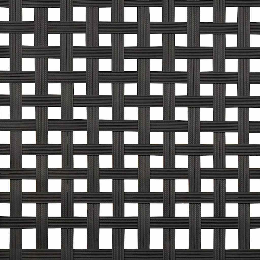 Σέτ φαγητού για κήπο 5 pcs Μαύρο συνθετικό ρατάν - Pakobazaar