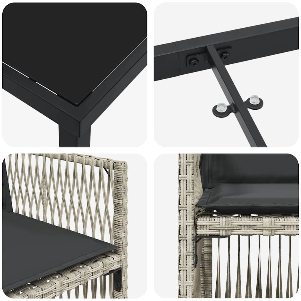 Σέτ φαγητού για κήπο 5 pcs Ανοιχτό γκρι - Pakobazaar