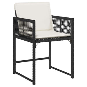 Σέτ φαγητού για κήπο 5 pcs Μαύρο συνθετικό ρατάν - Pakobazaar