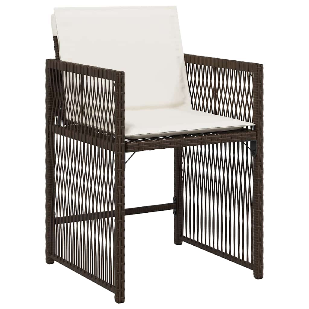 Σέτ φαγητού για κήπο 9 pcs Καφέ συνθετικό ρατάν - Pakobazaar