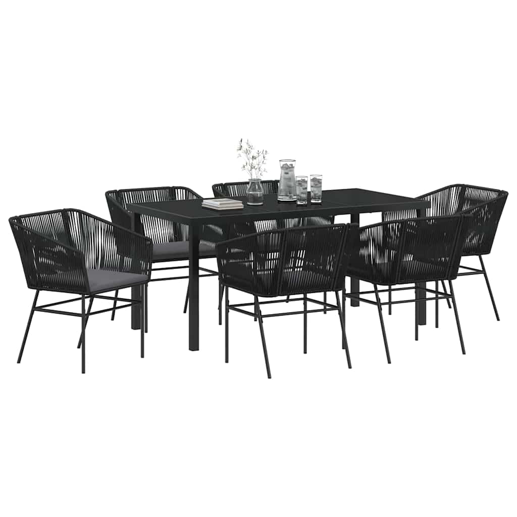 Σέτ φαγητού για κήπο 7 pcs Μαύρο Χάλυβας με επίστρωση πούδρας - Pakobazaar