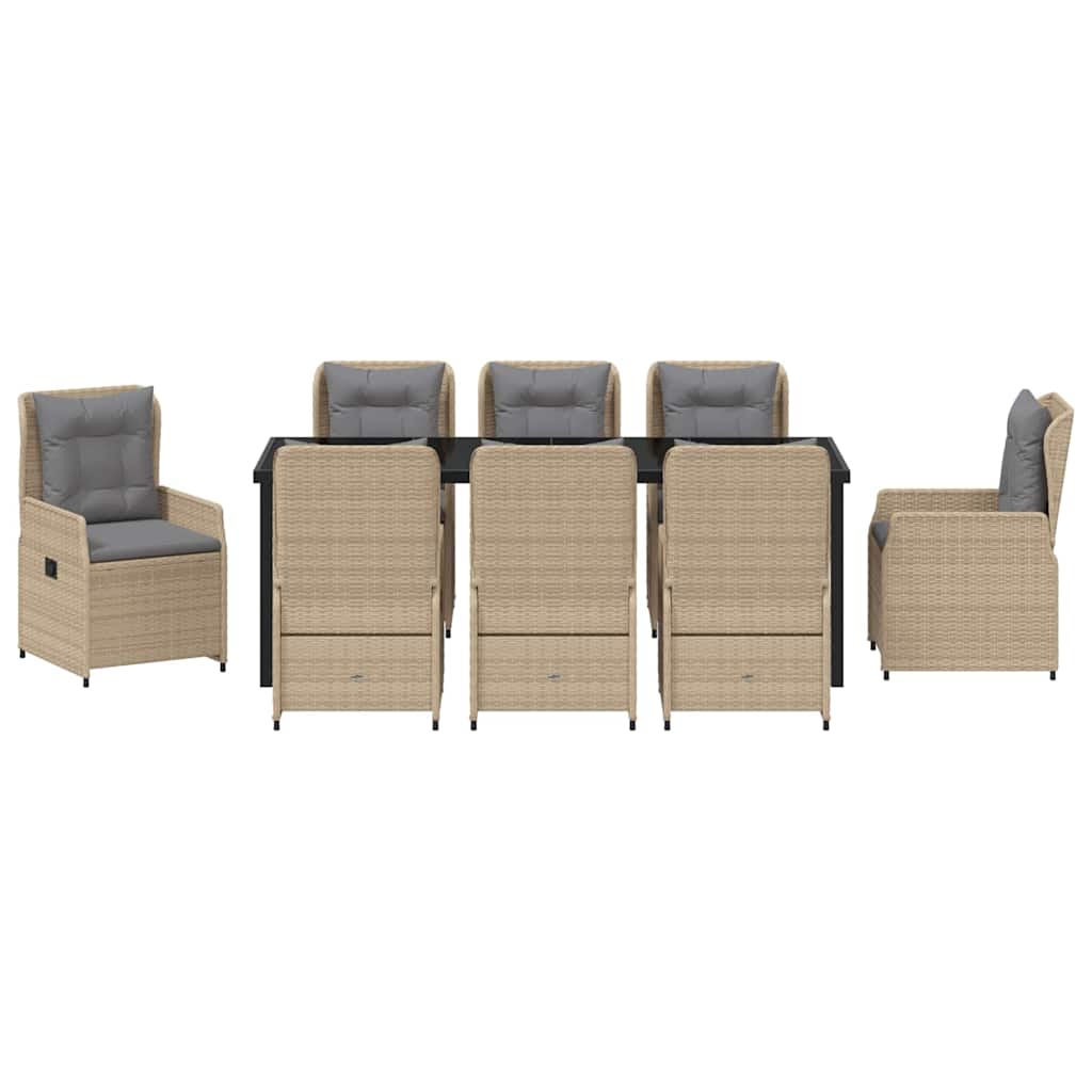 Σέτ φαγητού για κήπο 9 pcs Μπέζ και Ανοιχτό Γκρι - Pakobazaar