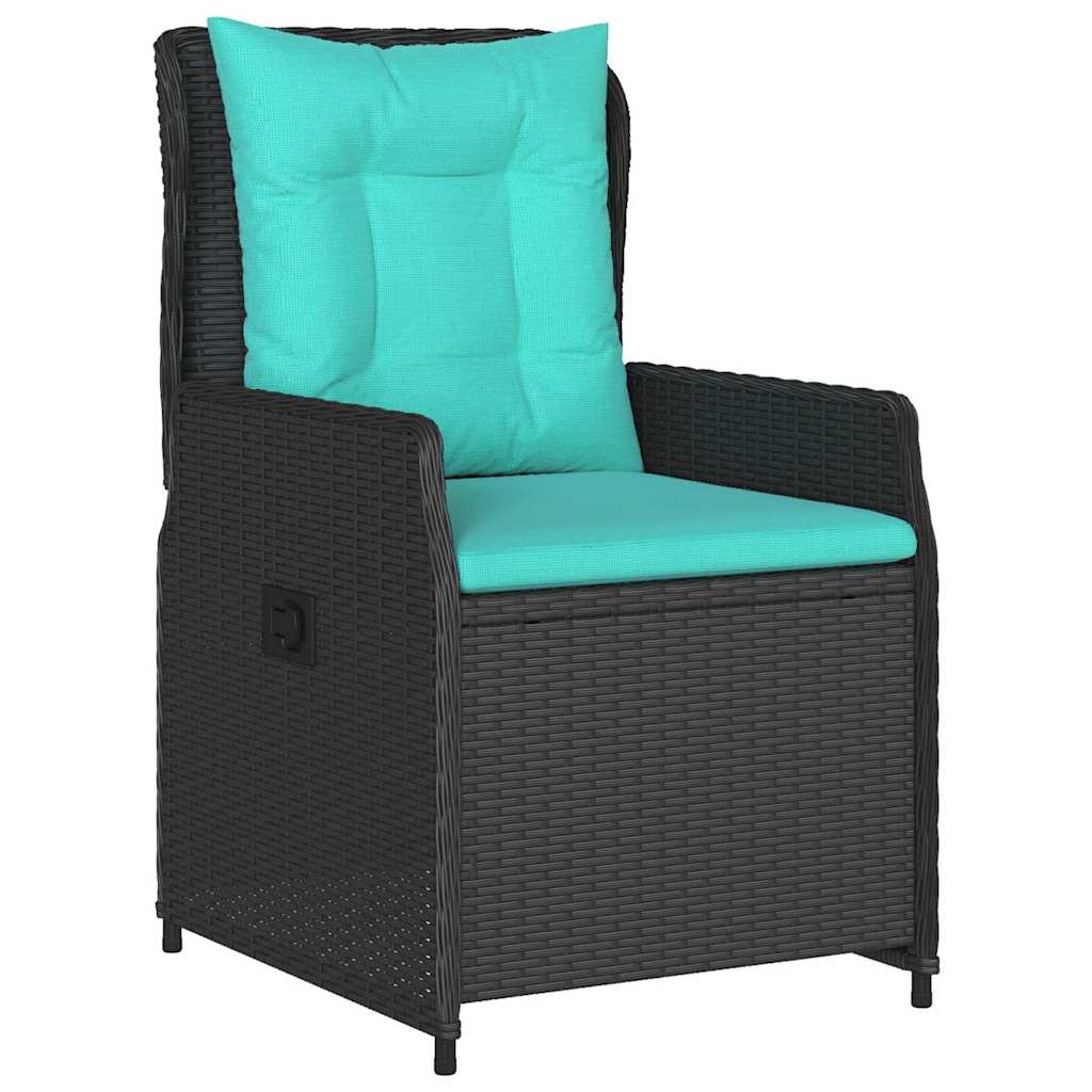 Σέτ φαγητού για κήπο 5 pcs Μαύρο Πολυ ράταν - Pakobazaar