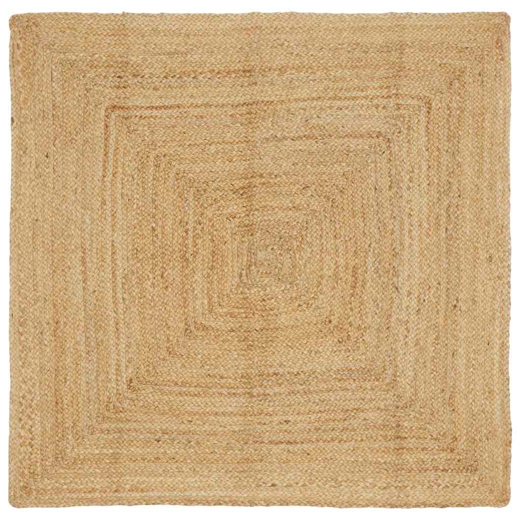 Χαλί Περιοχής Μπεζ 120 x 120 cm Γιούτα - Pakobazaar