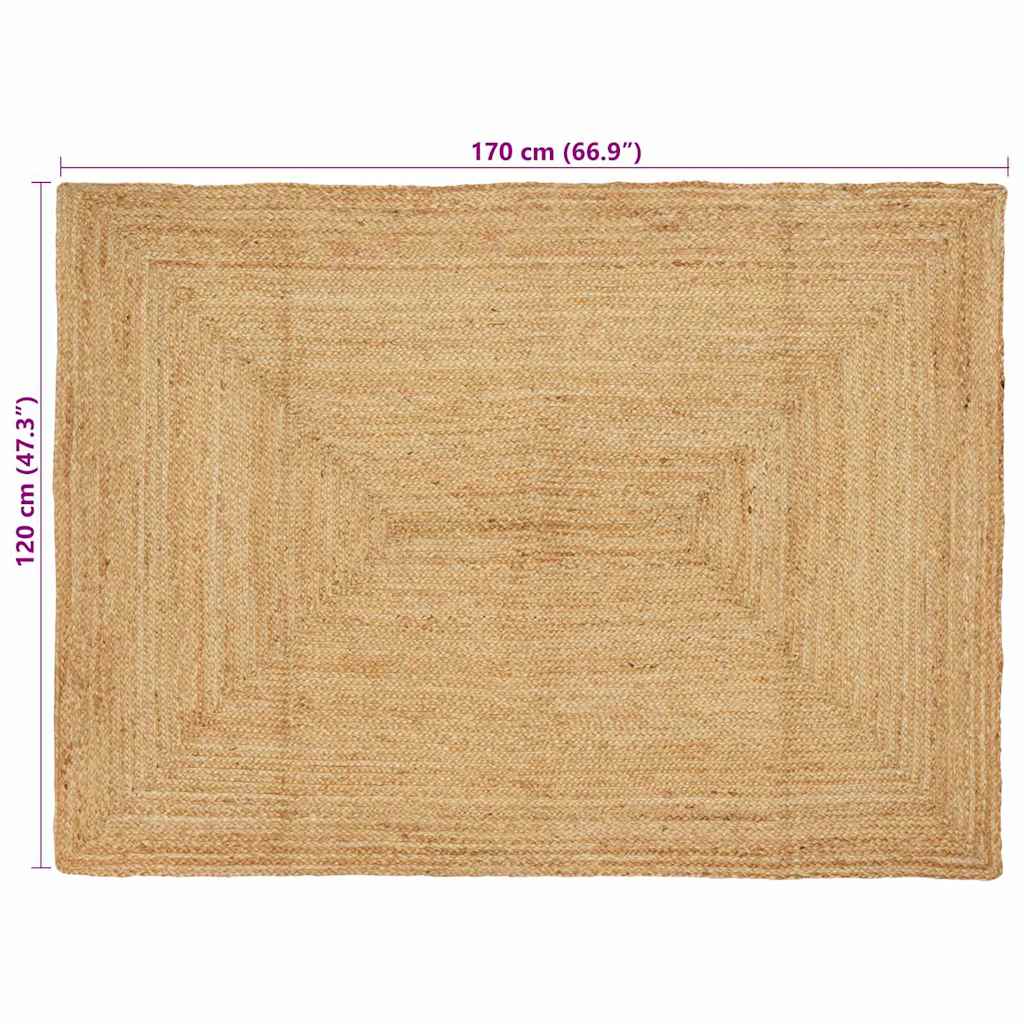 Χαλί Περιοχής Μπεζ 120 x 170 cm Γιούτα - Pakobazaar