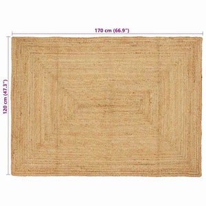 Χαλί Περιοχής Φυσικό 120 x 170 cm Γιούτα - Pakobazaar