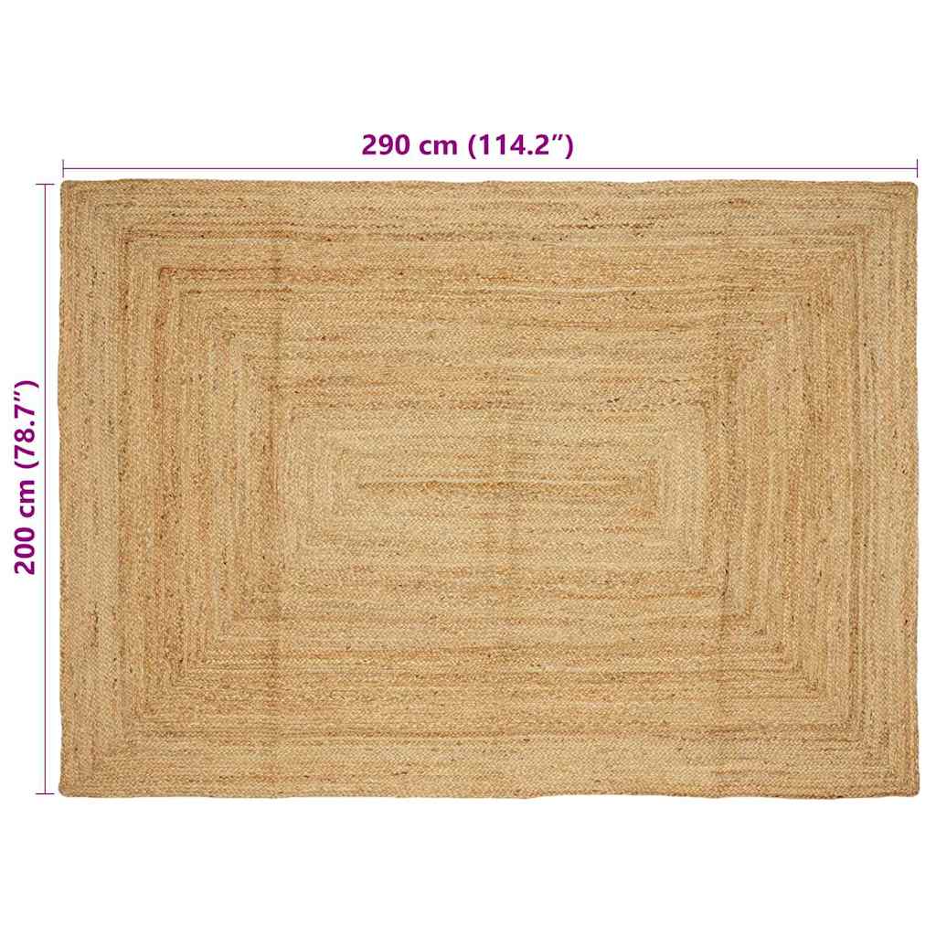 Χαλί Περιοχής Μπεζ 200 x 290 εκ. Γιούτα - Pakobazaar