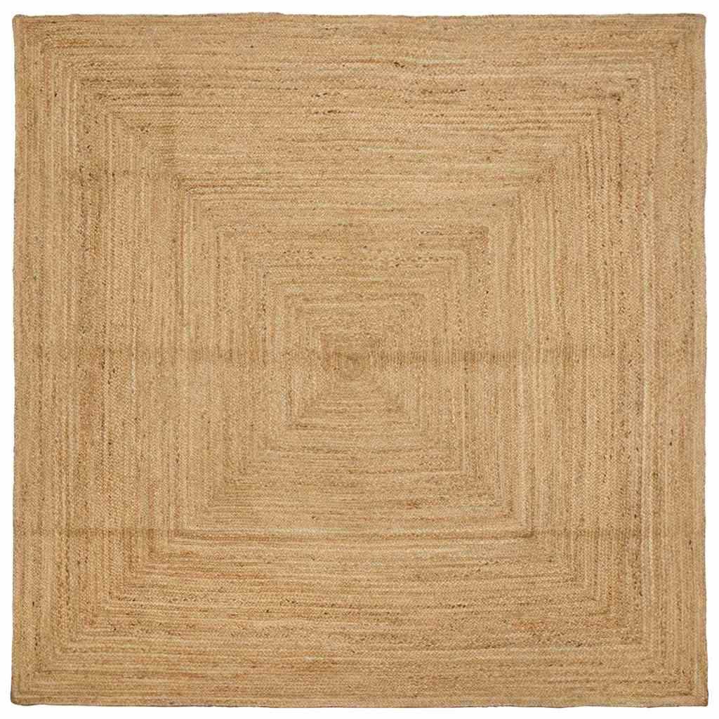 Χαλί Περιοχής Φυσικό 240 x 240 cm Γιούτα - Pakobazaar