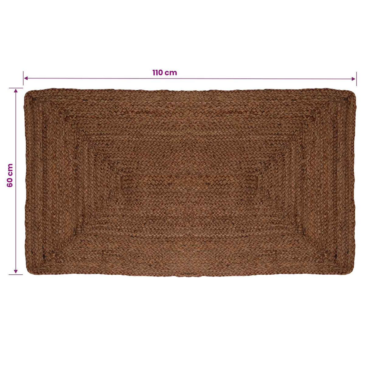 Χαλί Περιοχής Γκρι 60 x 110 cm Γιούτα
