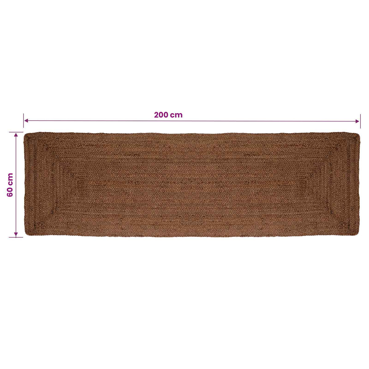 Χαλί Περιοχής Γκρι 60 x 200 cm Γιούτα
