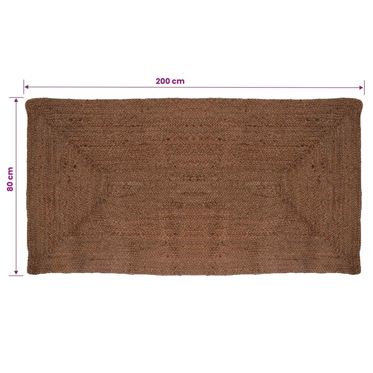 Χαλί Περιοχής Γκρι 80 x 200 cm Γιούτα - Pakobazaar