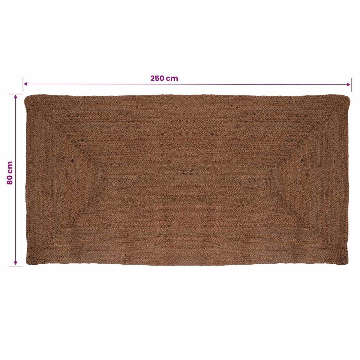 Χαλί Περιοχής Γκρι 80 x 250 cm Γιούτα
