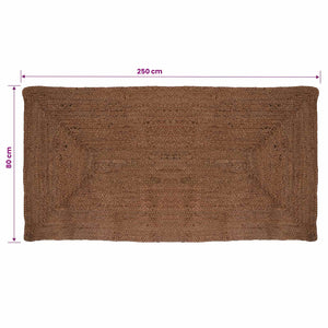 Χαλί Περιοχής Γκρι 80 x 250 cm Γιούτα