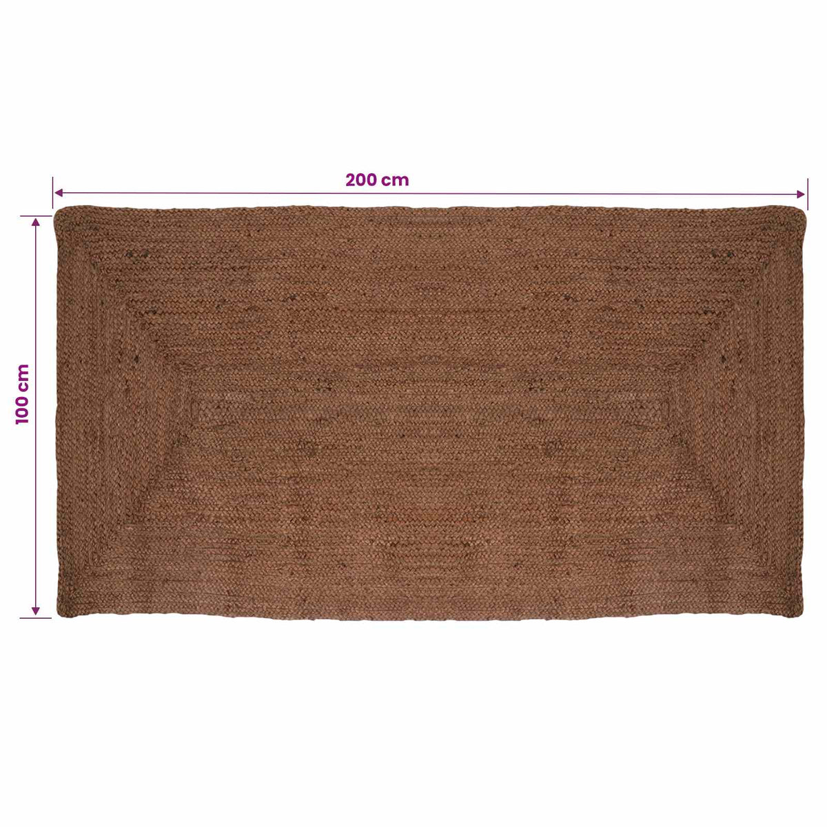 Χαλί Περιοχής Γκρι 100 x 200 cm Γιούτα