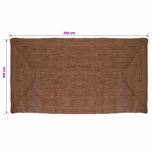 Χαλί Περιοχής Γκρι 100 x 200 cm Γιούτα