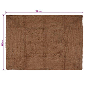 Χαλί Περιοχής Γκρι 120 x 170 cm Γιούτα