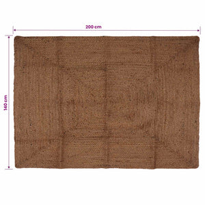Χαλί Περιοχής Γκρι 140 x 200 cm Γιούτα - Pakobazaar
