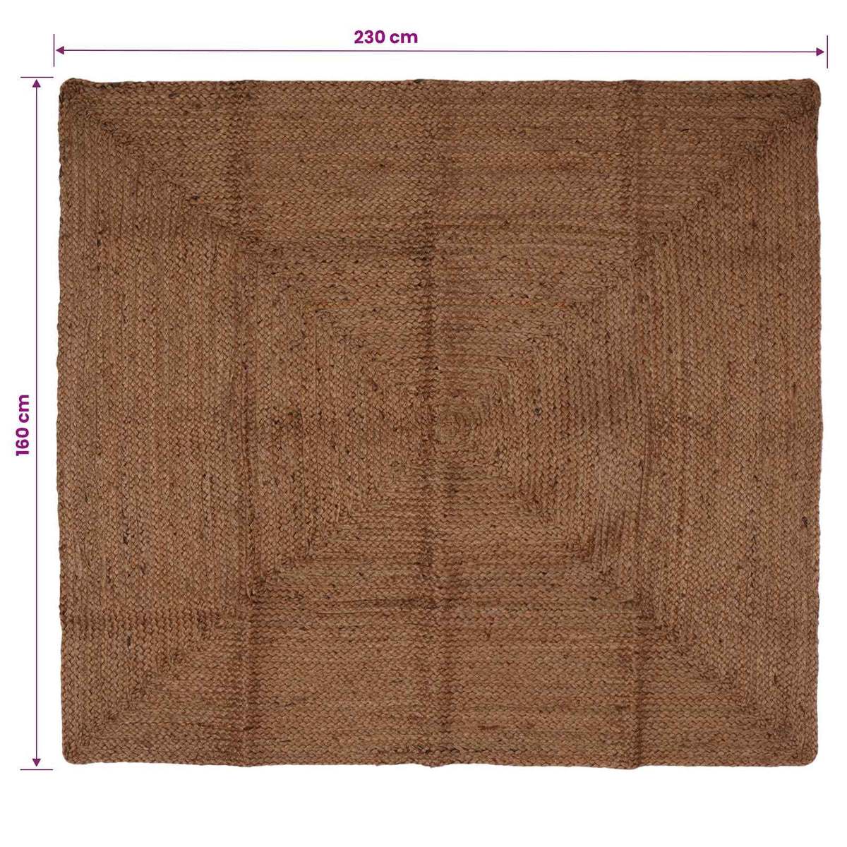 Χαλί Περιοχής Γκρι 160 x 230 cm Γιούτα