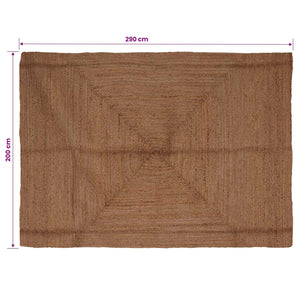 Χαλί Περιοχής Γκρι 200 x 290 εκ. Γιούτα - Pakobazaar