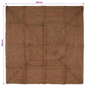 Χαλί Περιοχής Γκρι 300 x 300 cm Γιούτα