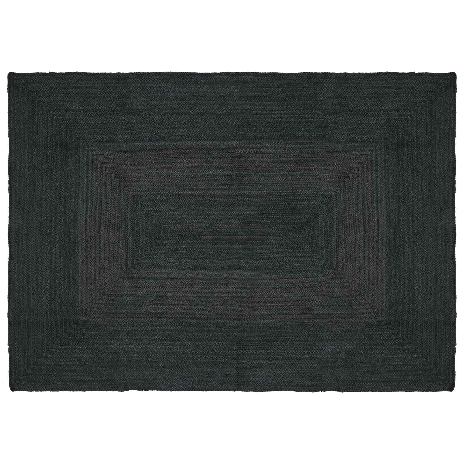 Χαλιά χώρου Ορθογώνιος Σκούρο Γκρι 140 x 200 cm Γιούτα - Pakobazaar