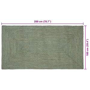 Χαλιά χώρου Ορθογώνιος Λαδί 100 x 200 cm Γιούτα - Pakobazaar