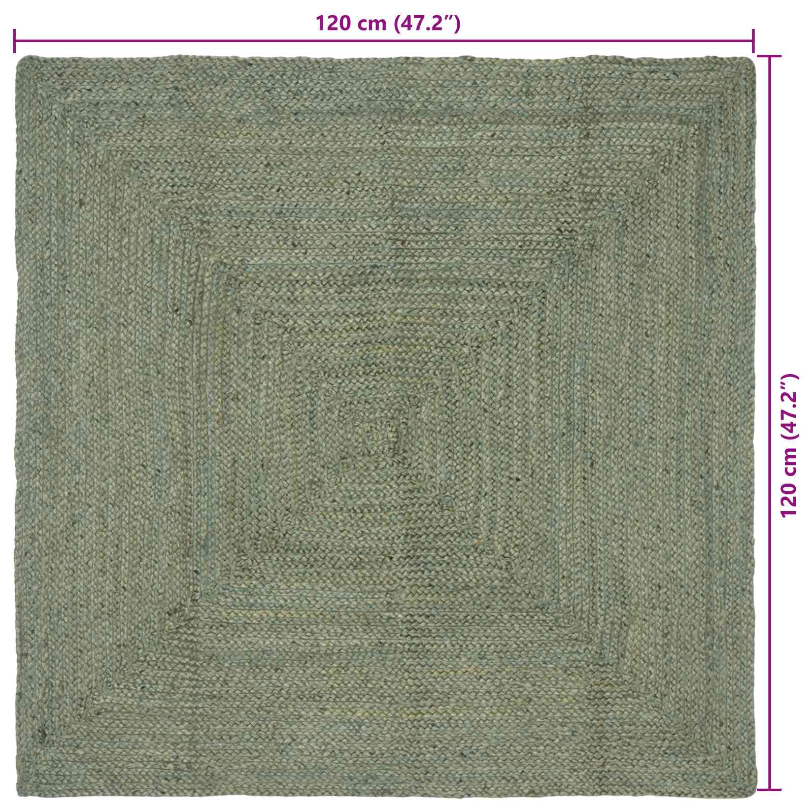 Χαλιά χώρου Ορθογώνιος Λαδί 120 x 120 cm Γιούτα - Pakobazaar
