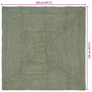 Χαλιά χώρου Ορθογώνιος Λαδί 120 x 120 cm Γιούτα - Pakobazaar