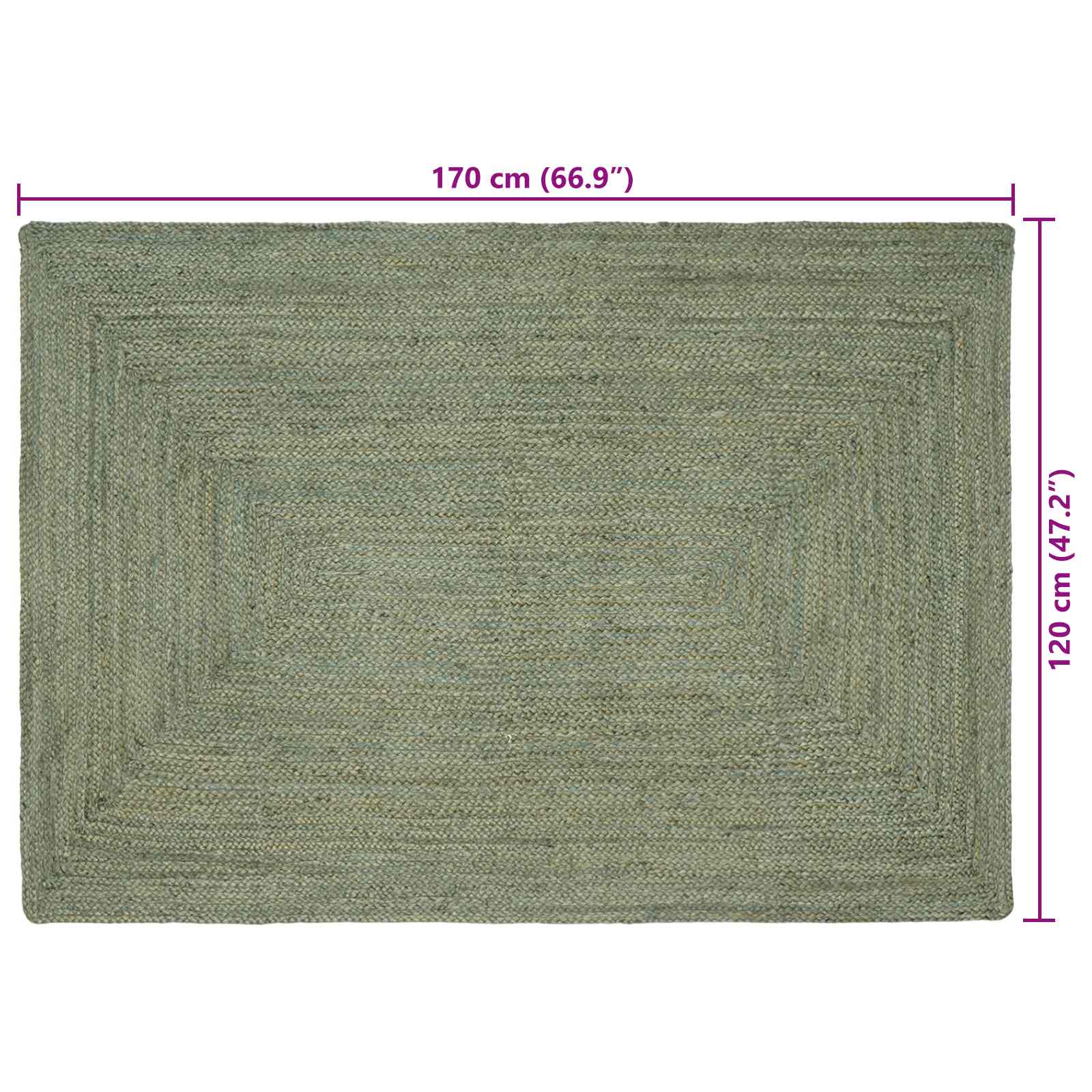 Χαλιά χώρου Ορθογώνιος Λαδί 120 x 170 cm Γιούτα - Pakobazaar