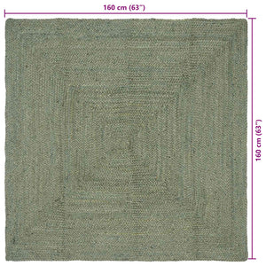 Χαλιά χώρου Ορθογώνιος Λαδί 160 x 160 cm Γιούτα - Pakobazaar