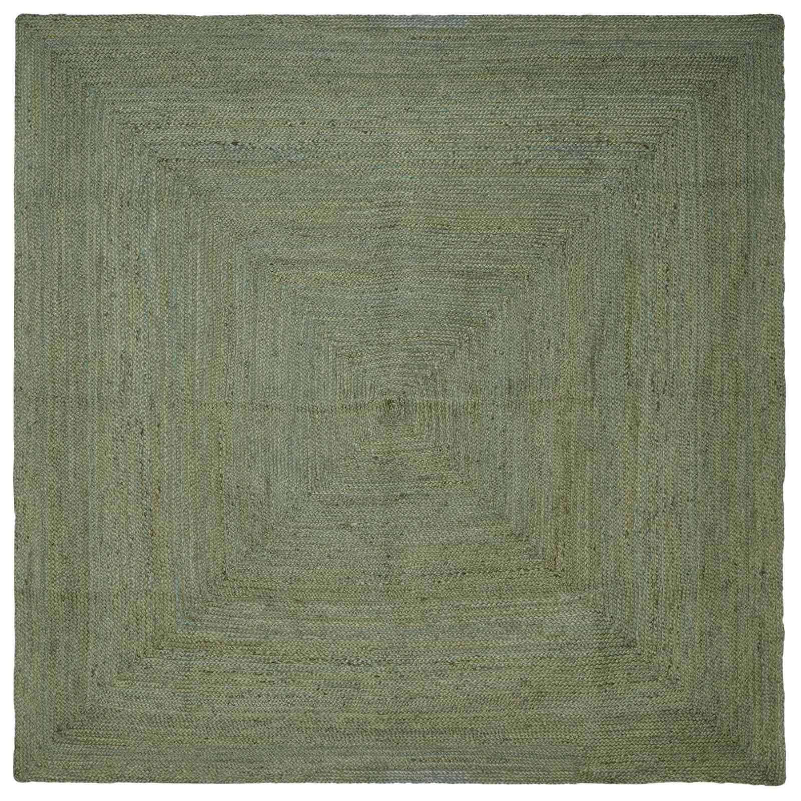 Χαλιά χώρου τετράγωνο Λαδί 200 x 200 cm Γιούτα - Pakobazaar
