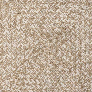 Χαλί Περιοχής Φυσικό και Λευκό 300 x 300 cm Γιούτα