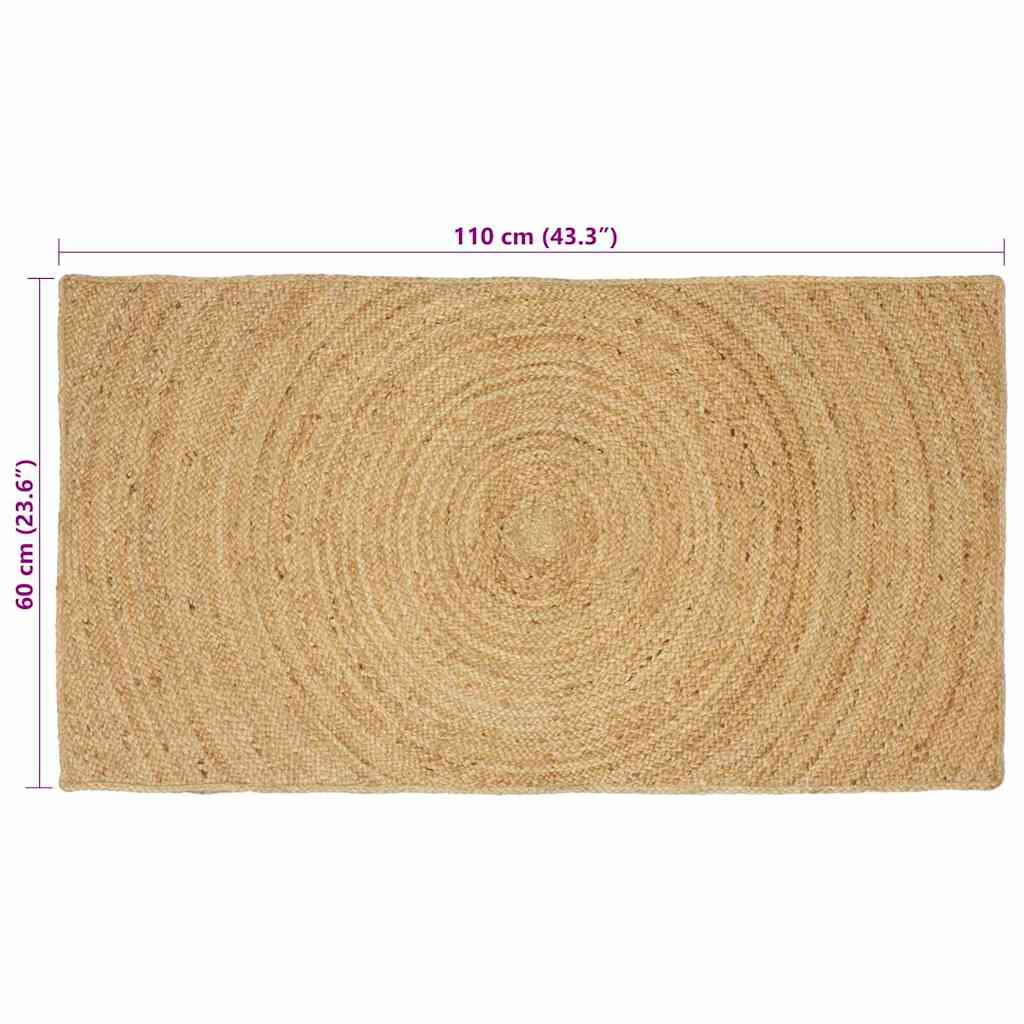 Χαλιά χώρου Ορθογώνιος Καφέ 60 x 110 cm Γιούτα - Pakobazaar