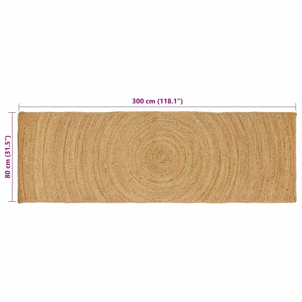 Χαλιά χώρου Ορθογώνιος Καφέ 80 x 300 cm Γιούτα - Pakobazaar