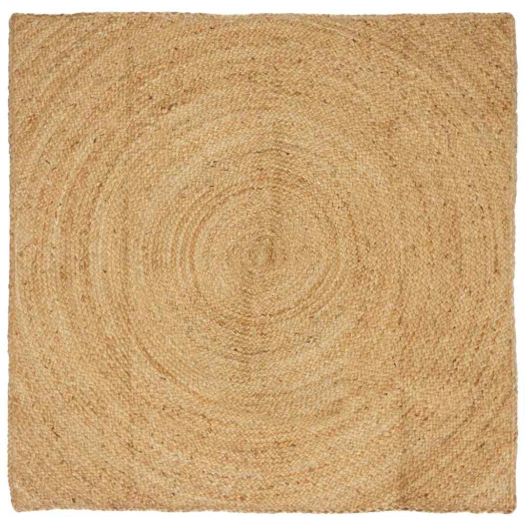 Χαλιά χώρου τετράγωνο Καφέ 120 x 120 cm Γιούτα - Pakobazaar