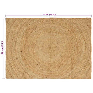 Χαλιά χώρου Ορθογώνιος Καφέ 120 x 170 cm Γιούτα - Pakobazaar