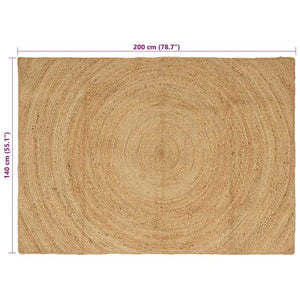Χαλιά χώρου Ορθογώνιος Καφέ 140 x 200 cm Γιούτα - Pakobazaar