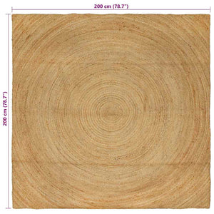 Χαλιά χώρου Φυσικό 200 x 200 cm Γιούτα - Pakobazaar