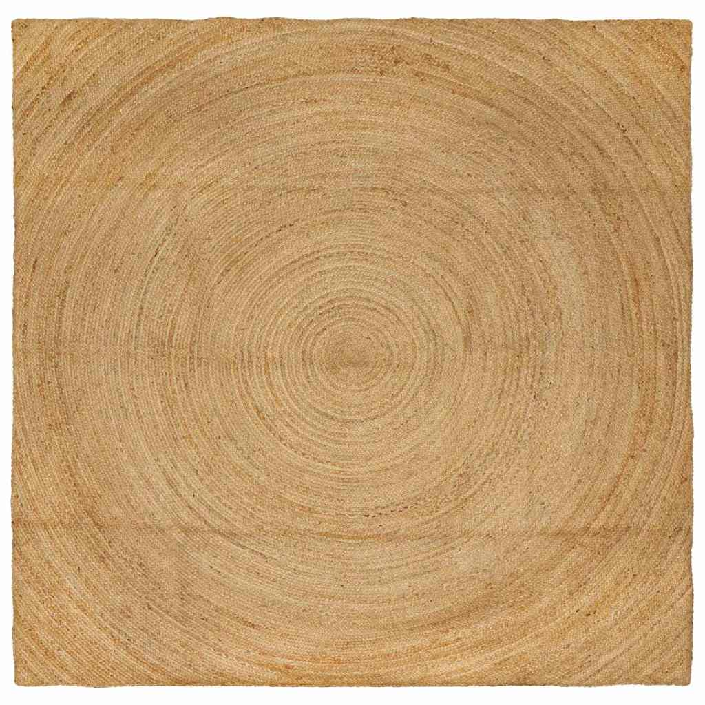 Χαλιά χώρου τετράγωνο Καφέ 240 x 240 cm Γιούτα - Pakobazaar